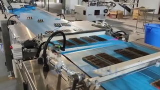 chocolate bar two stage paper packing machine