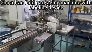 chocolate fold packing machine plus labeling unit